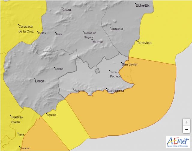 Aviso amarillo este sábado y naranja este domingo por fenómenos costeros en Cartagena