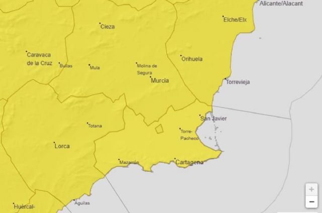 Los servicios municipales se encuentran en fase de preemergencia ante la alerta amarilla por lluvias en Cartagena