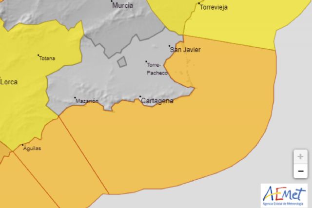 Precaución en la costa por el aviso de olas y viento este jueves en Cartagena