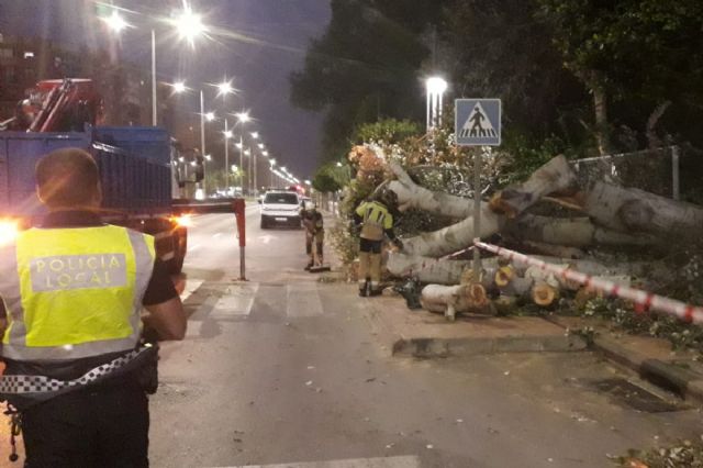 El episodio de tormentas y viento se salda sin daños personales en Cartagena