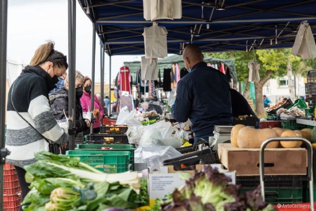 Los mercadillos semanales de Los Dolores, La Aljorra y La Palma estarán abiertos el 9 de junio