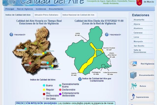 Se mantiene el nivel preventivo en el Valle por partículas en suspensión