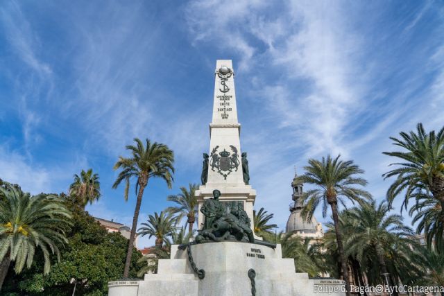 El centenario del monumento Héroes de Cavite y Santiago de Cuba se celebra este jueves por la tarde en Cartagena