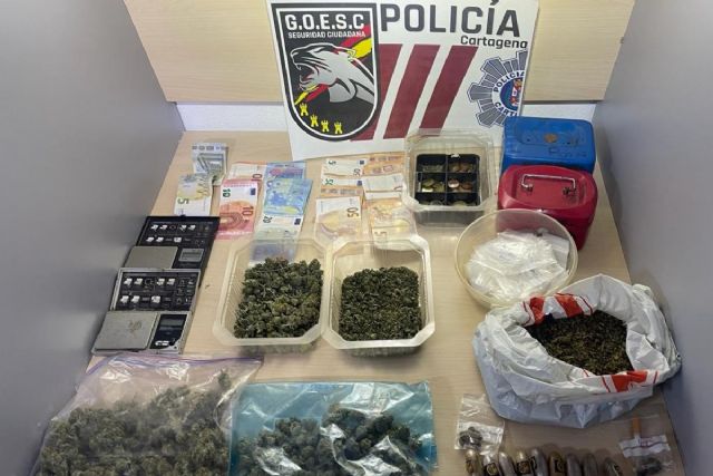 Policía Local de Cartagena incauta 470 gramos de marihuana y 130 de hachís