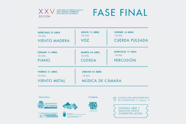 Un total de 75 jóvenes participarán en las finales de la XXV edición de Entre Cuerdas y Metales