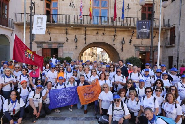 Los mayores de Senda Senior ganan el jubileo en Caravaca acompañados por la alcaldesa de Cartagena