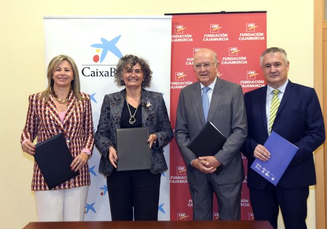 Fundación Cajamurcia y CaixaBank firman un convenio con la UPCT para impulsar acciones de difusión cultural