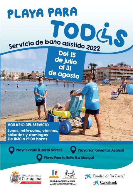 La presentación del servicio de baño asistido será el próximo lunes,18 de julio a las 10h en Playa Honda