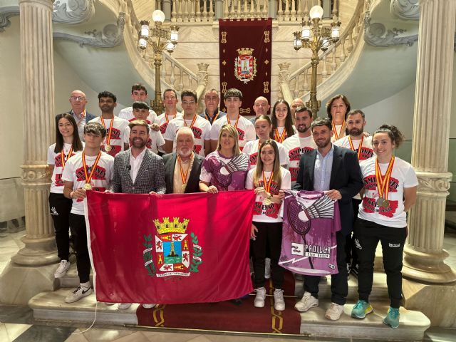 Recepción al Club Bádminton Puertas Padilla de Cartagena por su ascenso a División de Honor