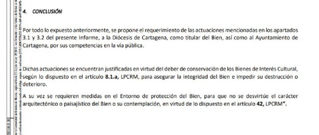 La Comunidad Autónoma exige a la Diócesis y al Ayuntamiento actuaciones urgentes en la Catedral