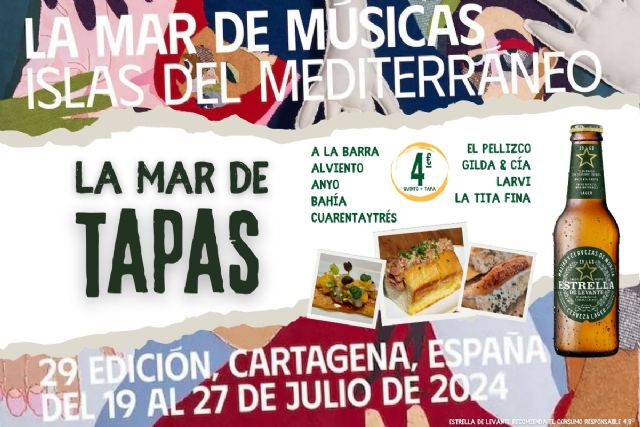 La Mar de Músicas se saborea en bares de Cartagena con una ruta de la tapa maridada con Estrella de Levante