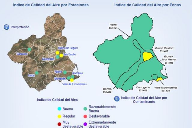 Desactivado el protocolo de contaminación en Cartagena al mejorar la calidad del aire