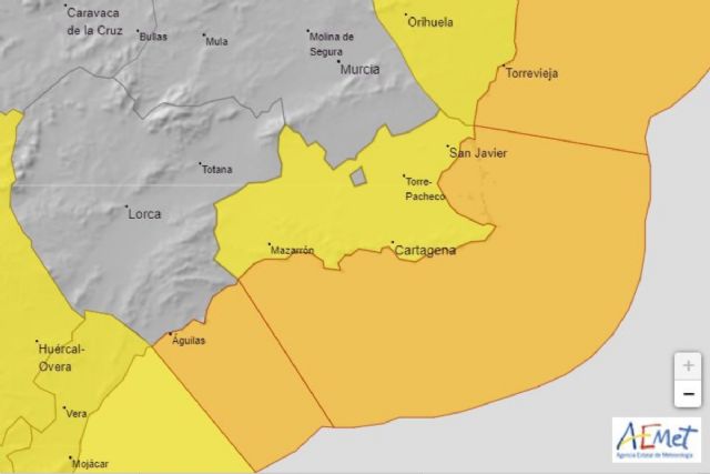 Aviso por olas y viento hoy, jueves y viernes en Cartagena