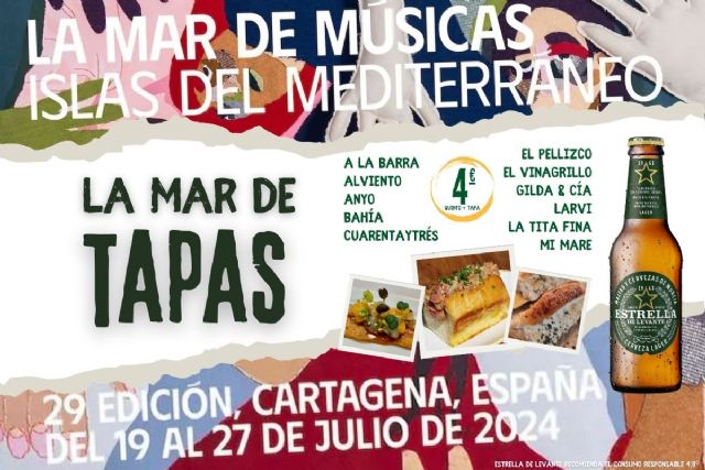 La Mar de Músicas se saborea en bares de Cartagena con una ruta de la tapa