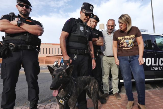 La Policía Local de Cartagena estrena unidad canina en el Rock Imperium