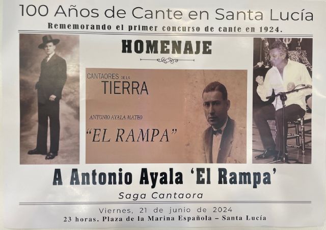 Santa Lucía vive este viernes un homenaje al cantaor ´El Rampa´ por los 100 años de cante en este barrio de Cartagena