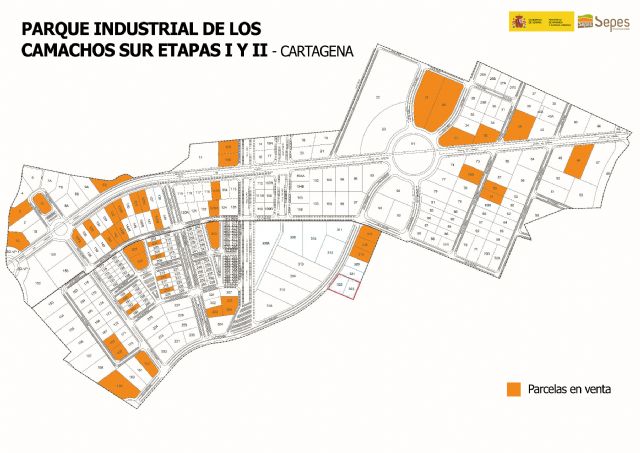 SEPES pone a la venta 46 parcelas en el Parque Industrial de Los Camachos Sur Etapas I y II en Cartagena